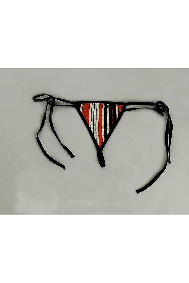 Asm1048 Kadın Renkli Pijama Desenli Nostalji String - 5