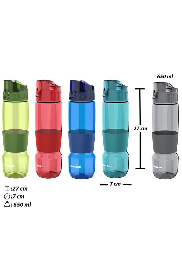 Pivot Switch Hot Pink Bpa Içermez 650 ml Tritan Kırılmaz Suluk - Su Matarası - Yedek Kapak - 7