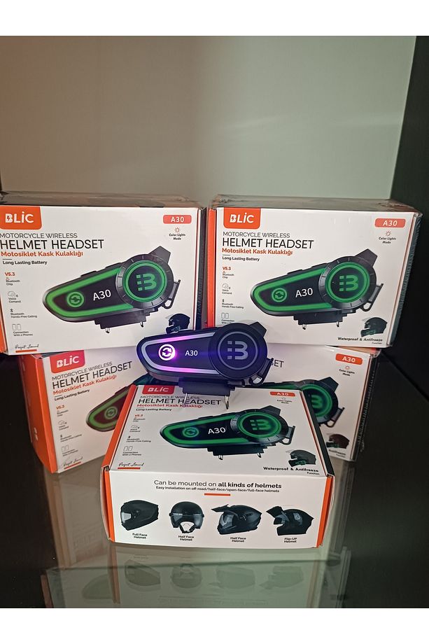 A 30 Intercom Kask Bluetooth Kulaklık - 2