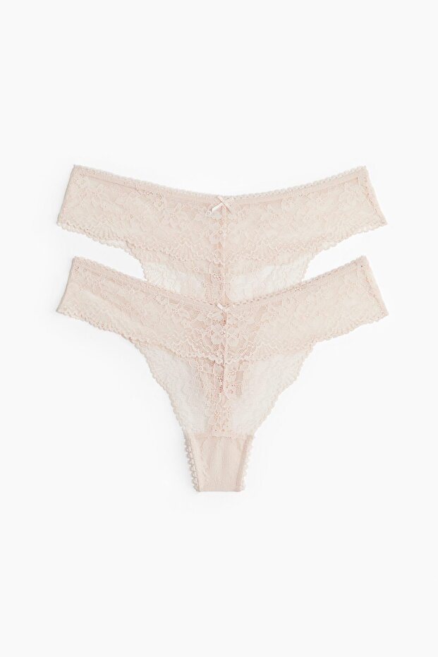 2'li Dantel Thong Külot - 4