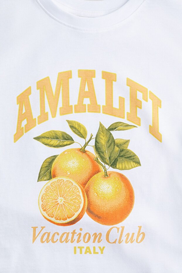 Pamuklu Oversize Tişört - 4