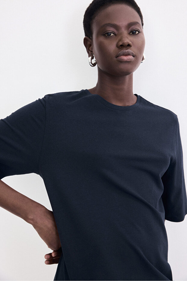 Uzun Tişört Elbise - 5