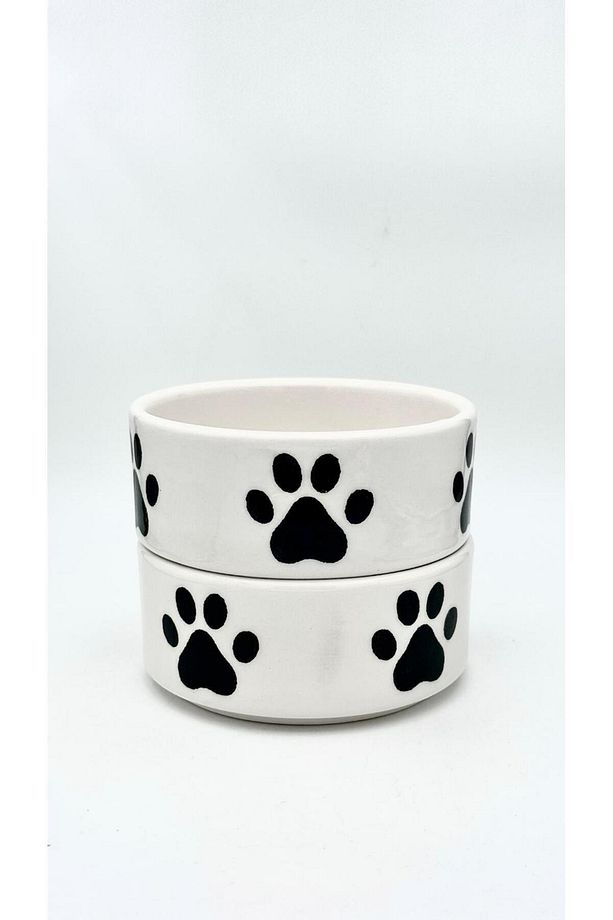 2 Adet Yüksek Kalite Seramik Kedi Ve Köpek Mama Su Kabı - (12.5 CM, 400 ML) - 7