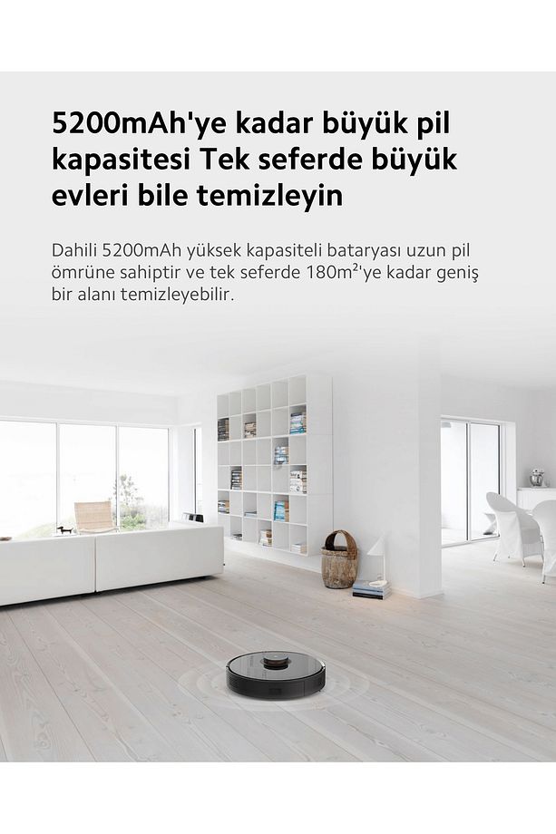 8000pa Yüksek Emiş Güçlü Premium Robot Süpürge - Mop Kaldırma, Halı Algılama - 7