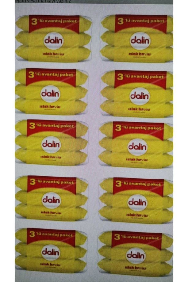 Islak Havlu (3'lü Paket) X 10 Adet (1680 Yaprak)KAPAKLI YENİ - 1