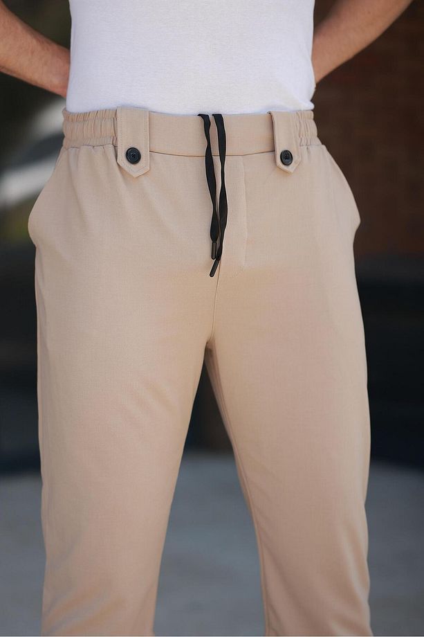 Bej Regular Fit Erkek Pantolon E6574 - 5