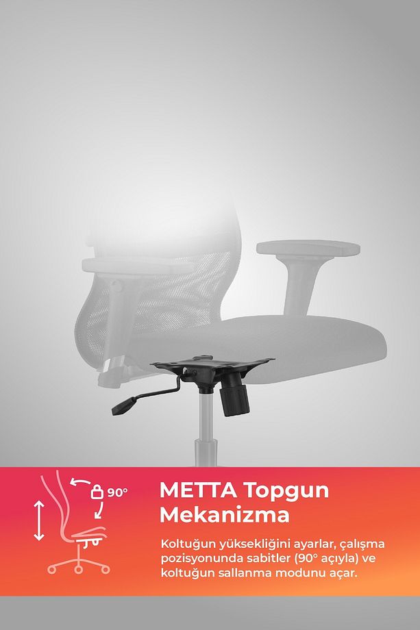 Ergolife Sit 8 Ergonomik Fileli Ofis - Bekleme Koltuğu / Çalışma Sandalyesi - Df.d.1.243 - 4