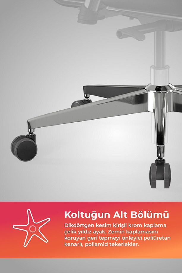 Ergolife Fileli Ve Deri Yönetici Koltuğu - Ofis Sandalyesi 1f6.7.1.544 / 0010460 - 8