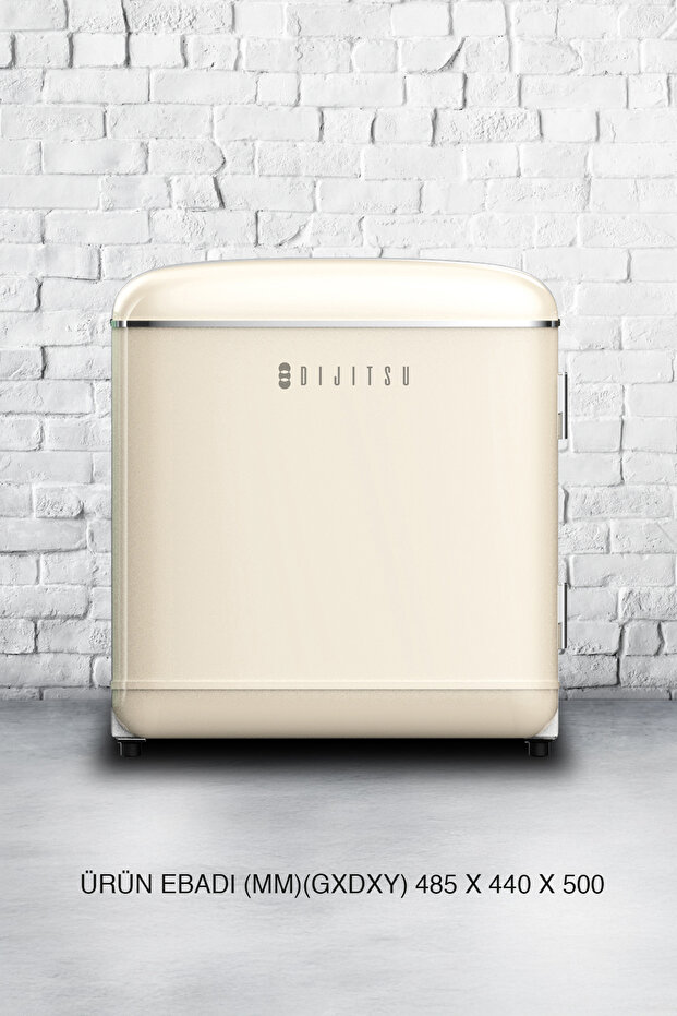 Db80rbe Retro Bej Mini Buzdolabı - 4