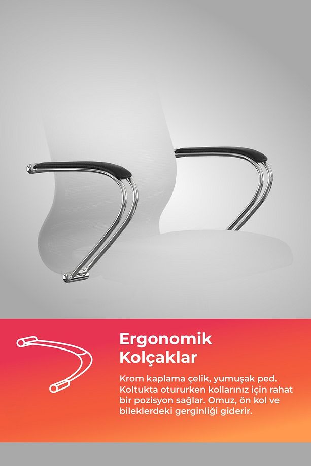 Ergolife Synchrosit 8 Ergonomik Fileli Ve Deri Ofis Koltuğu - 1b9.55.1.403 - 6