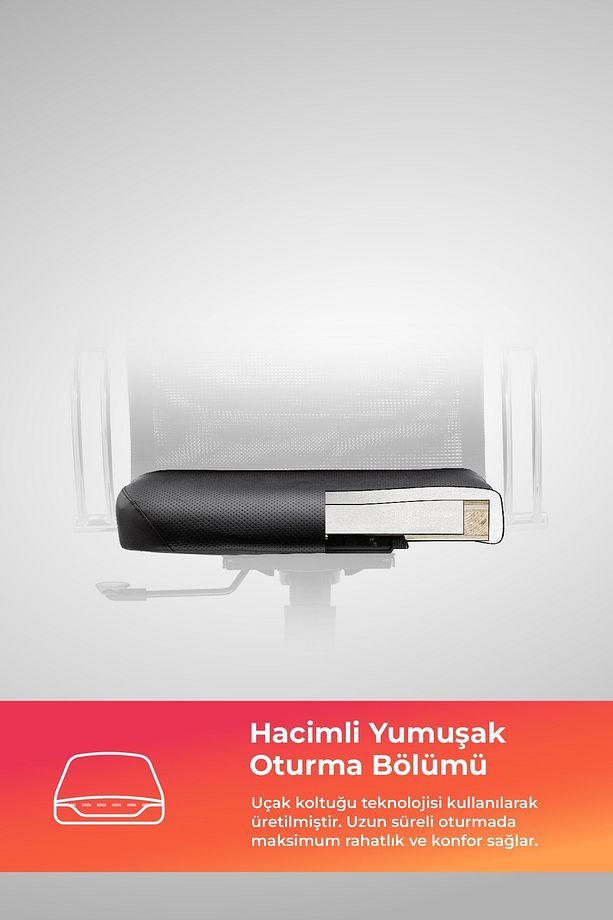 Ergolife Synchrosit 8 Ergonomik Fileli Ve Deri Ofis Koltuğu - 1b9.55.1.403 - 5