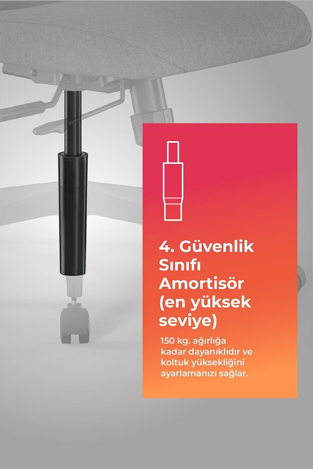 Ergolife Synchrosit 8 Ergonomik Fileli Ofis Koltuğu / Çalışma Sandalyesi - 297.d.1.2f3 - 6