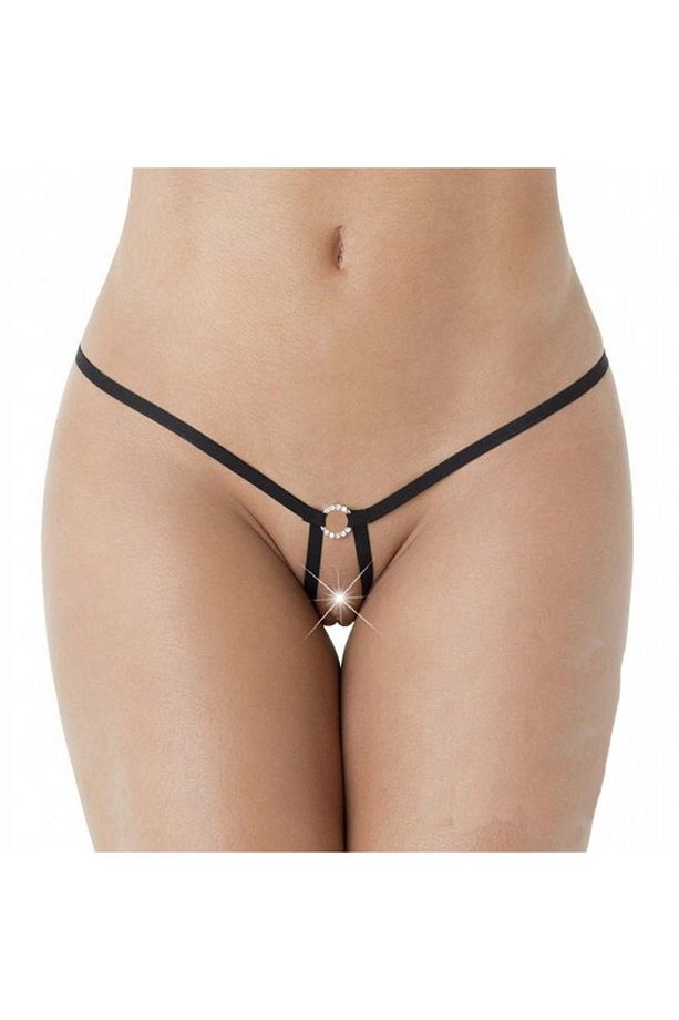 Asm0197 Siyah Özel Nokta Vurgulutanga String - 1