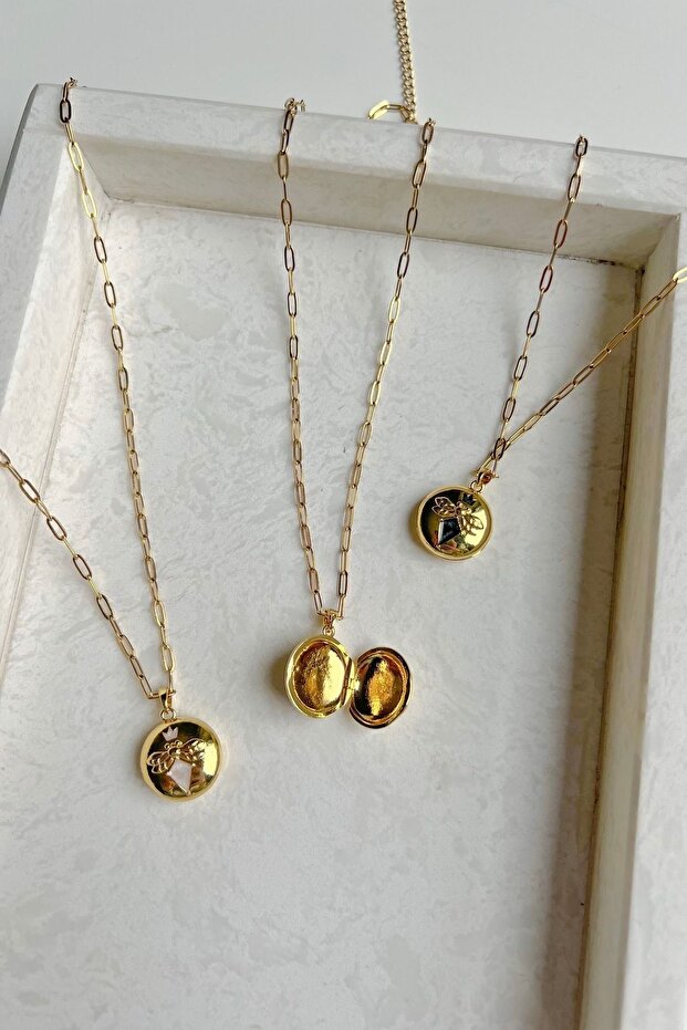 Kapaklı Arı Detay Kolye - 3