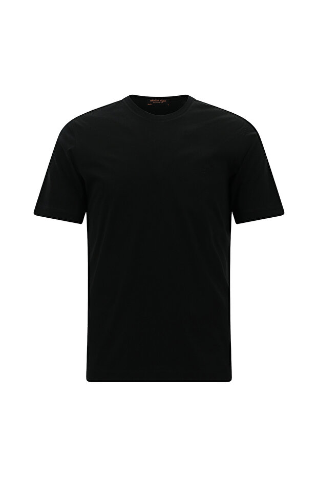 Crew Neck Slim Fit Slim Fit Embroidered Cotton T-Shirt