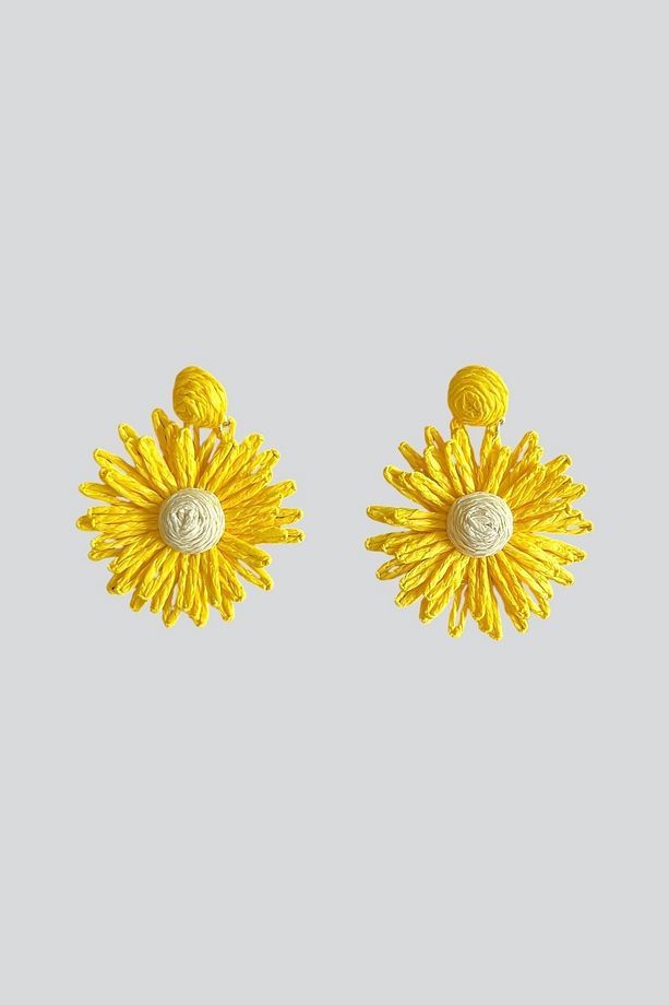 Hasır Çiçek Küpe - 1