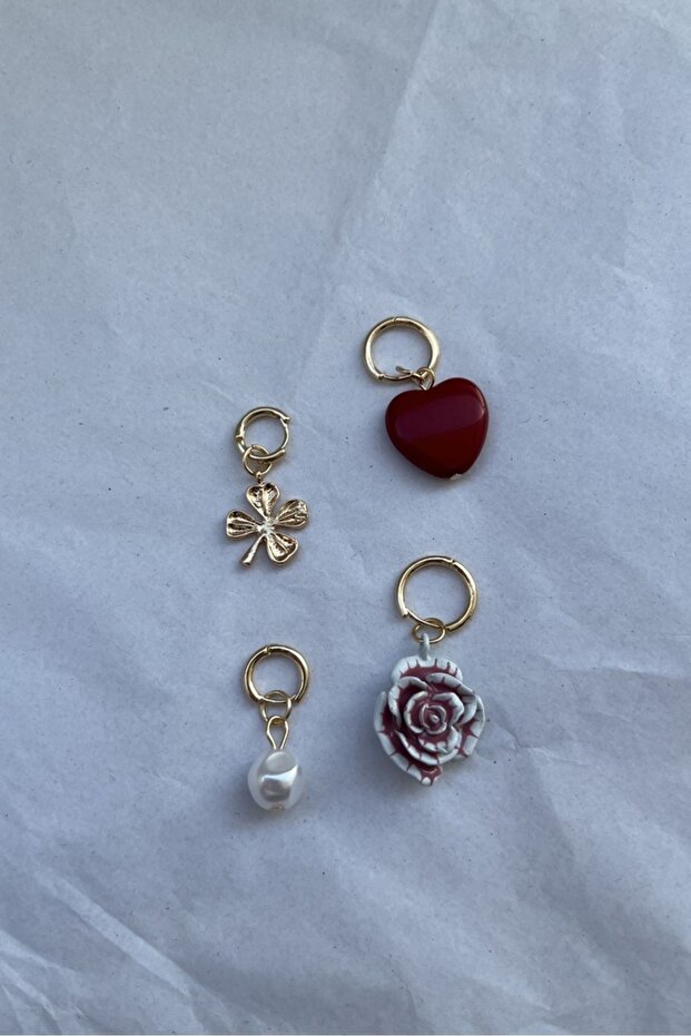 4’lü Charmlı Küpe - 3