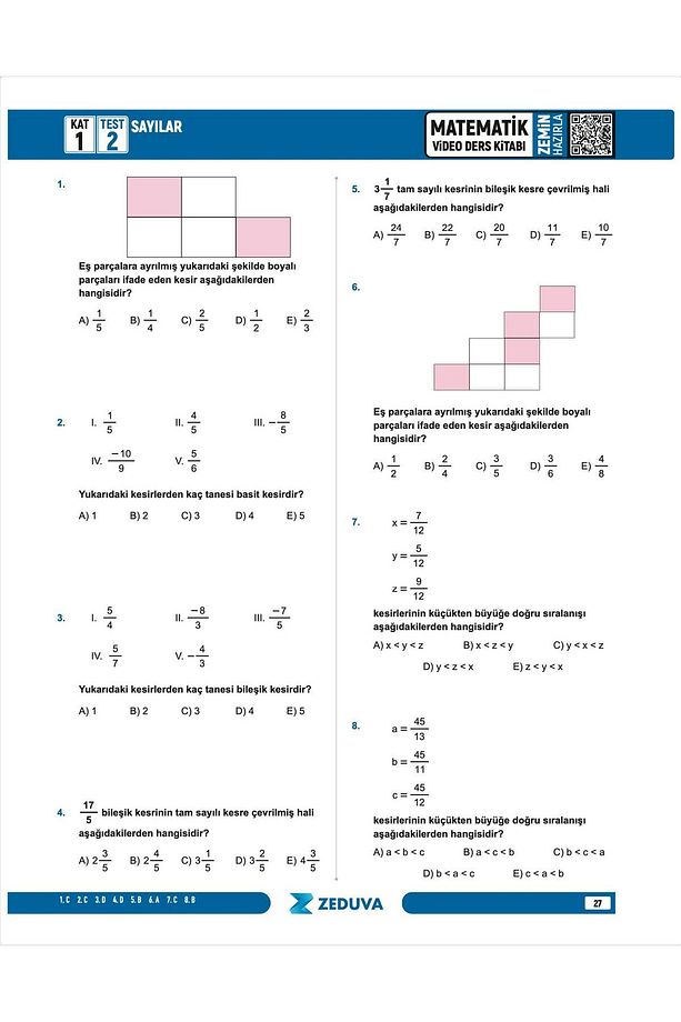 SML Matematik 12 Günde Zemin Hazırla Matematik Video Ders Kitabı - 5