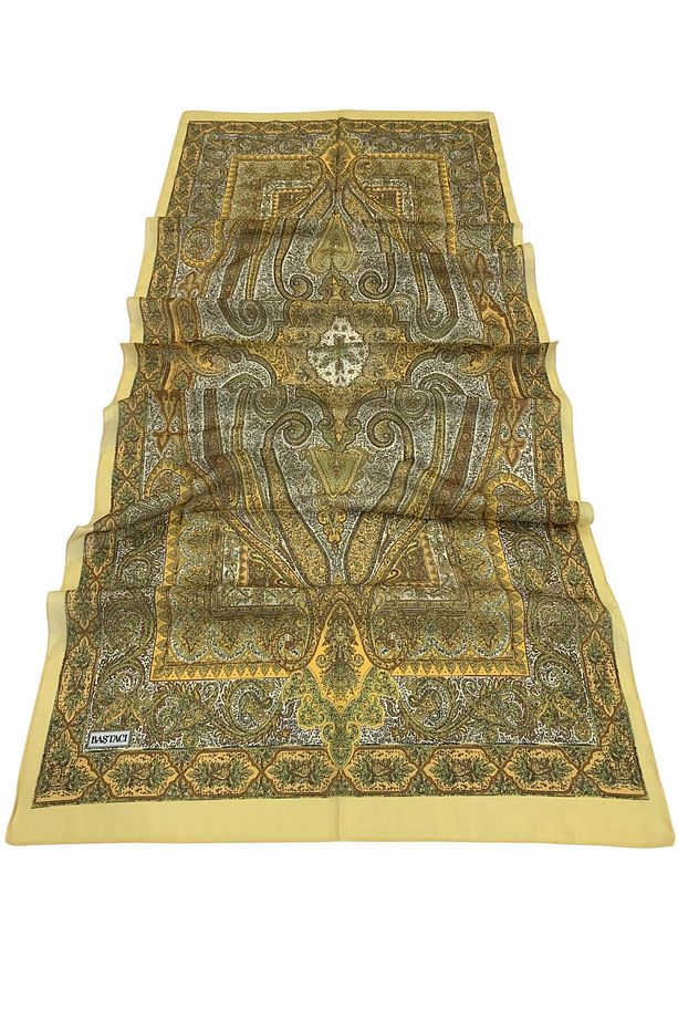 BAŞTACI SOFT ETNİK 0181 PASTEL SARI ŞAL - 5