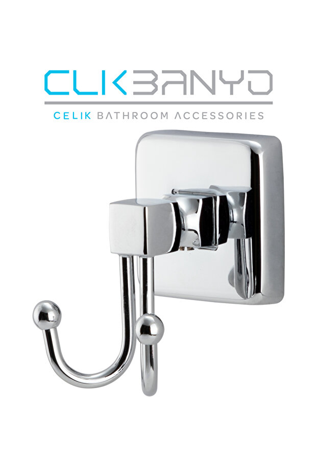 Kumru Double Bathroom Hanger Brass Material (with 10 Years Warranty)