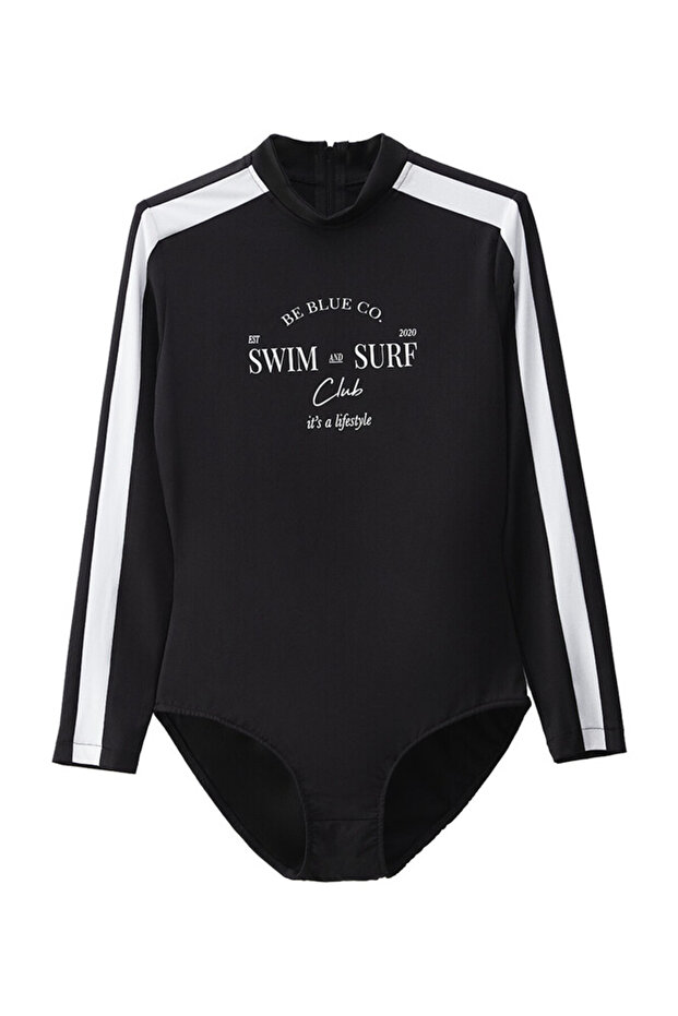 SİYAH BASKILI SURF MAYO - 8