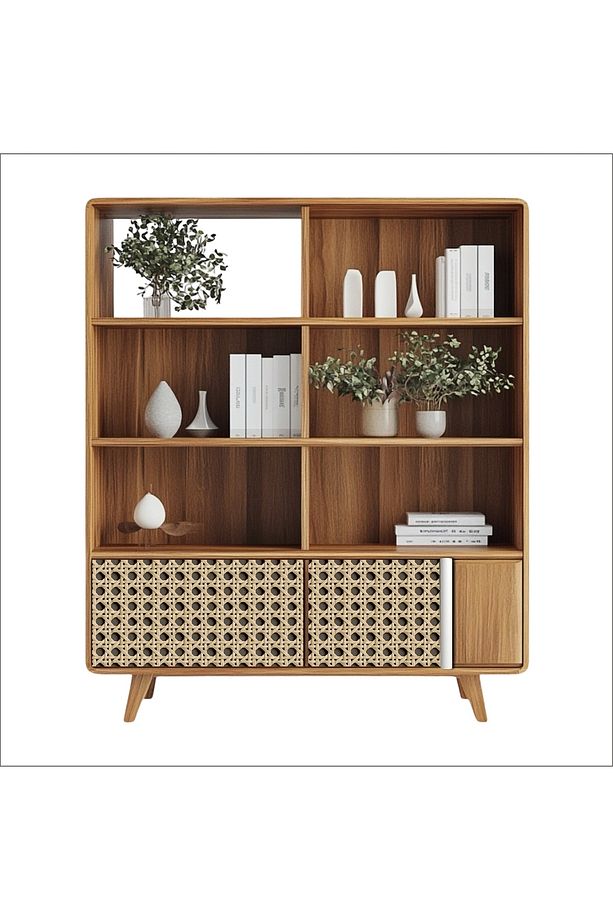 Hasır Rattan Desenli Kendinden Yapışkanlı Laminasyonlu Dolap, Şifonyer Kaplama Folyosu - 6