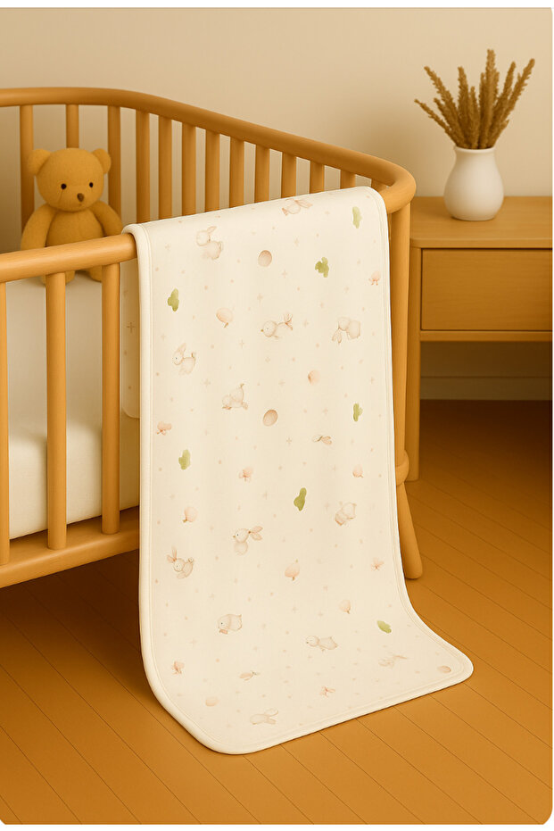 Baby Blanket Cotton Magic Rabbit Combed Cotton Blanket 80X80 (Single Layer)