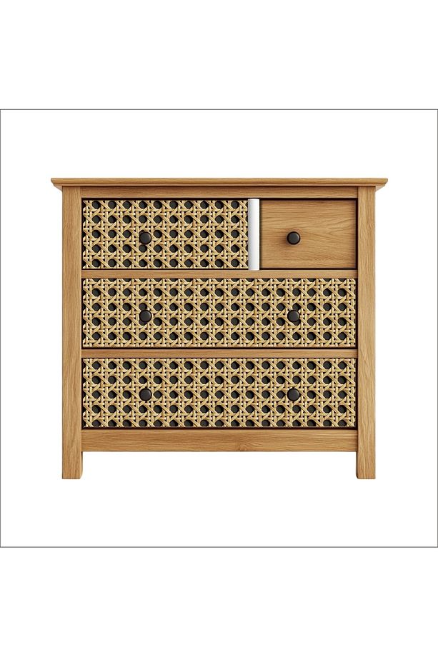 Hasır Rattan Desenli Kendinden Yapışkanlı Laminasyonlu Dolap, Şifonyer Kaplama Folyosu - 6