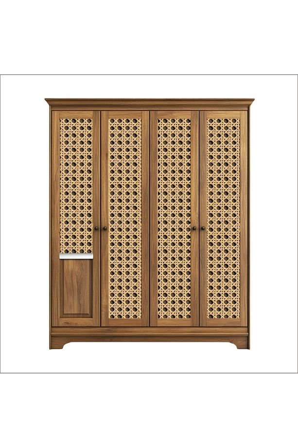 Hasır Rattan Desenli Kendinden Yapışkanlı Laminasyonlu Dolap, Şifonyer Kaplama Folyosu - 4