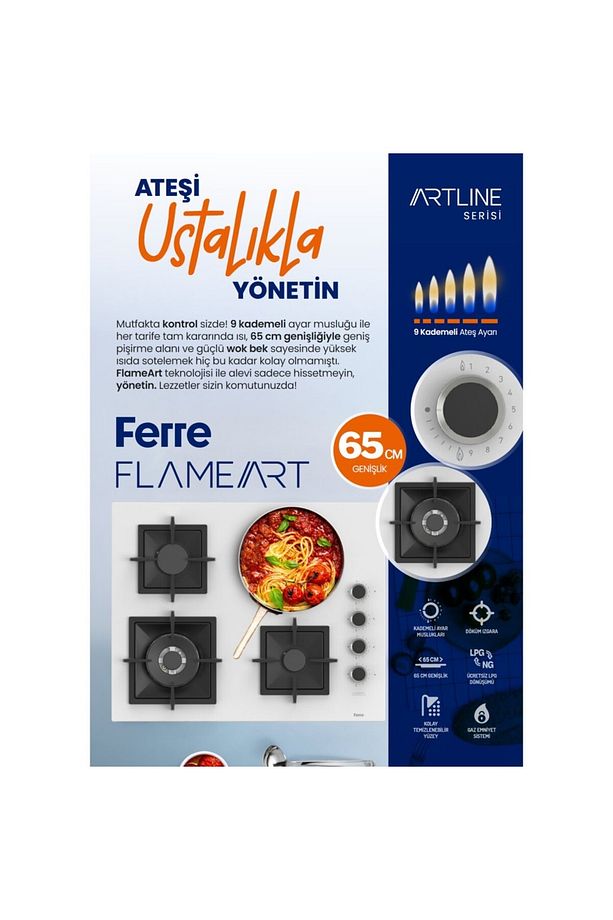 Fryart Artline Steam Qep64cb - Sc406-wfa - D064-sa 9 Prog. Dijital Turbo Ank. Set - Beyaz - 6