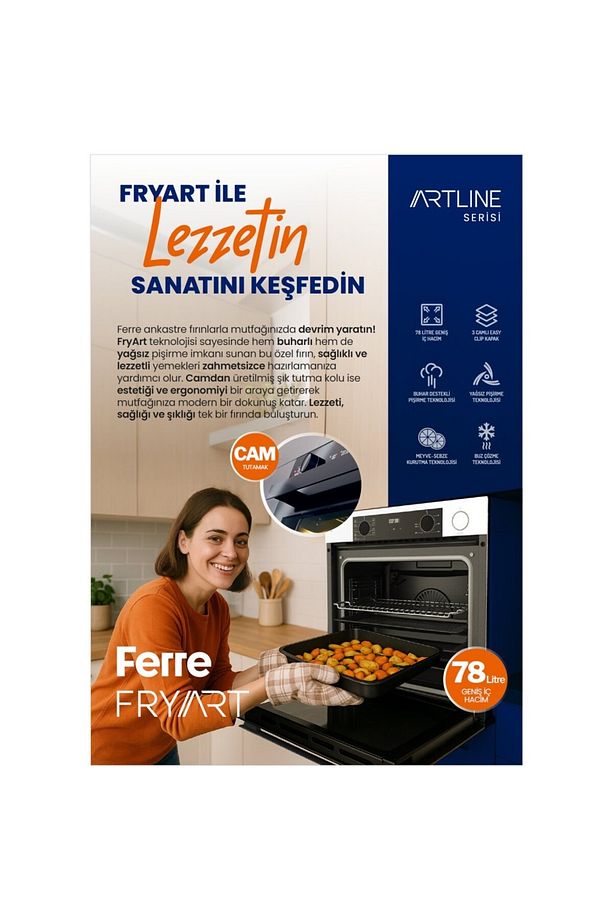 Fryart Artline Steam Qep64cpr - Sc408-wfa - D065-sa 9 Prog. Dijital Turbo Ank. Set - Gri - 7