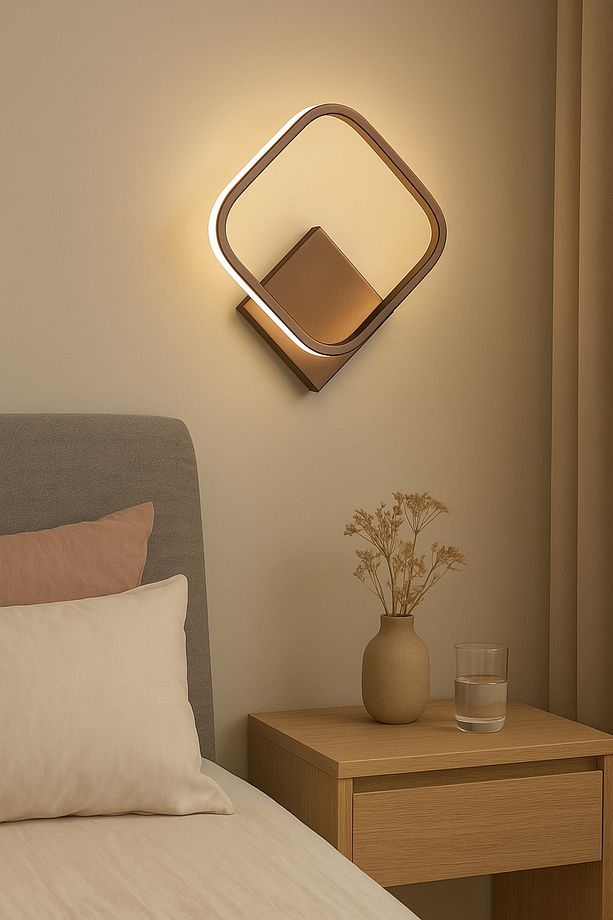 Nemo Modern Tasarım Kahverengi Renk Gün Işığı Ledli Banyo - Mutfak - Salon Ledli Duvar Tekli Aplik - 1