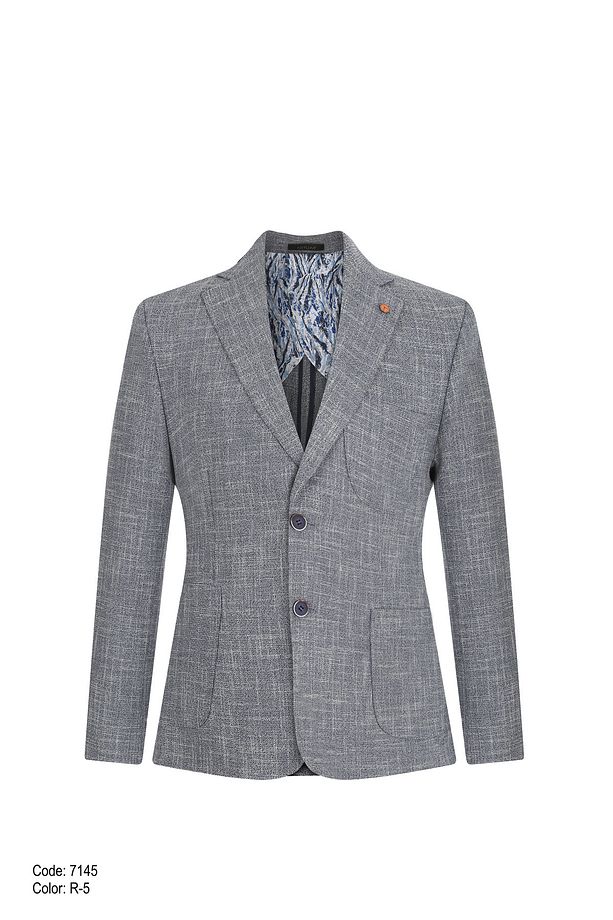 Slim Fit Blazer Tek Ceket 7145-1 R5 Laci - 5