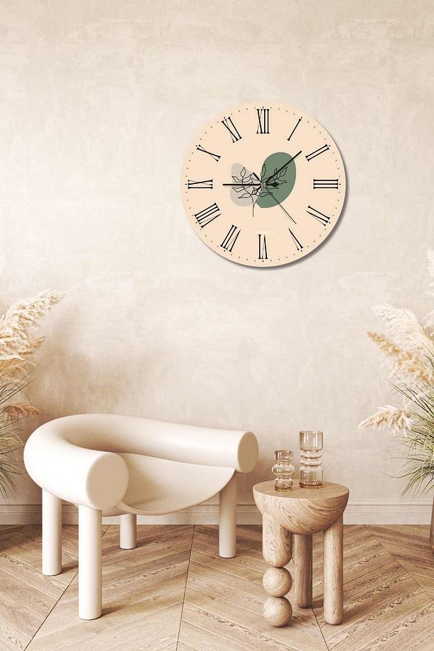 Minimalist Tasarım Mdf Uv Baskı Duvar Saati 40 Mds-05 - 3