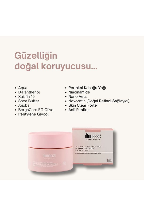 Kolajen Içerikli A-c-f Vitaminli Yüz Kremi Özel Formül Yoğun Nemlendirme Tüm Cilt Tiplerine - 4
