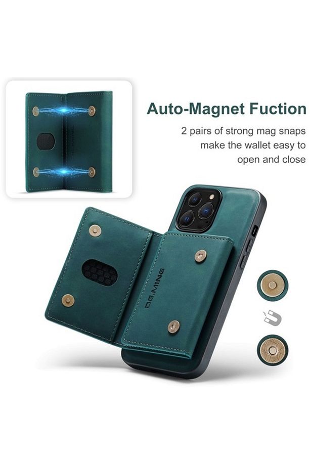 Iphone 11 DG Mıng 2 Parça Ayrılabilir Güçlü Manyetik Cüzdanlı Kılıf - 6