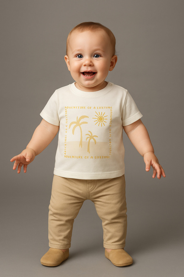 Baby T-Shirt Cotton Mexicano Printed Short Sleeve 3-18 Months