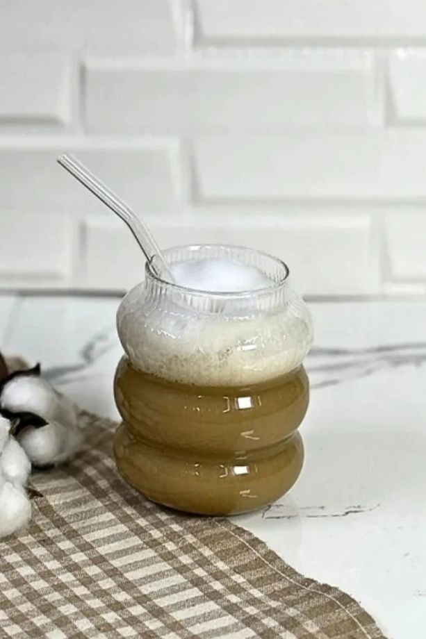 2 Adet Set Cam Buzlu Soğuk Kahve Bardağı + Cam Pipet Hediyeli 700 ml - 3