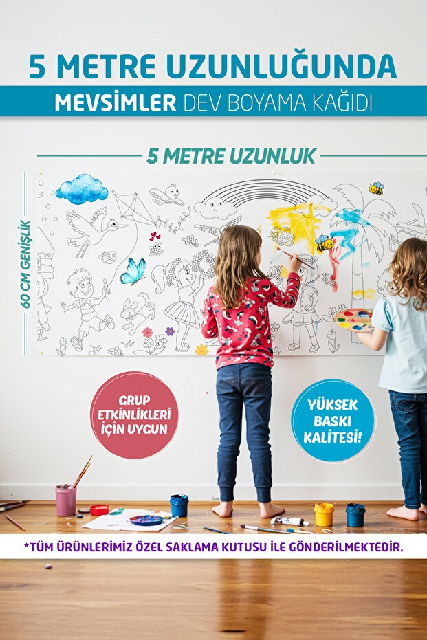 Mevsimler Dev Boyama Kağıdı - 1