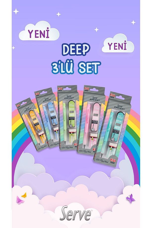 Deep 3lü Okul Seti Gök Mavi - 3