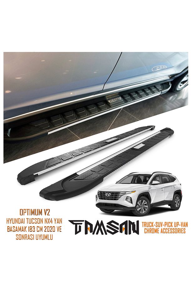 HYUNDAI TUCSON NX4 OPTIMUM V2 MODEL YAN BASAMAK GRİ 183 CM 2020 VE SONRASI UYUMLU - 1