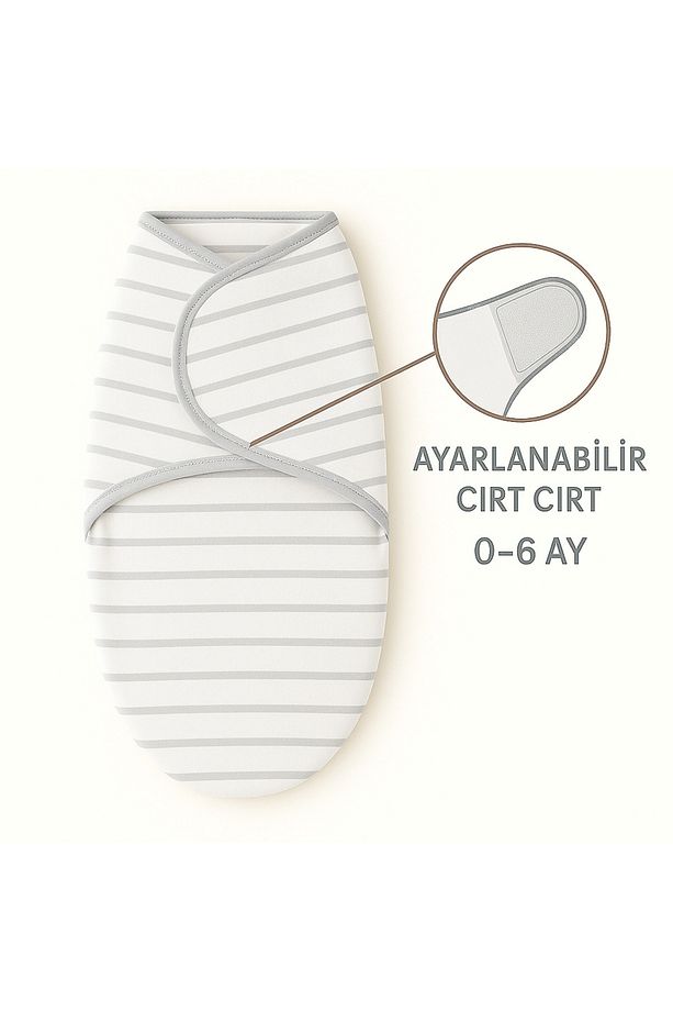 0-4 Ay Bebek İçin %100 Pamuk Kundak, Cırt Cırtlı, Yumuşak Penye Kumaş, Nefes Alan Kumas - 3