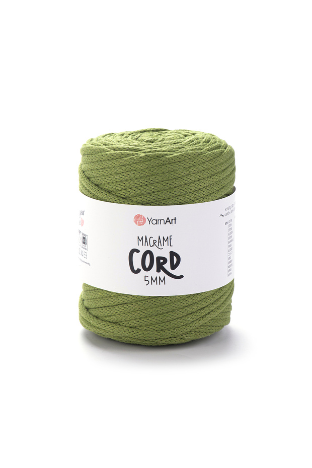 Macrame Cord 5 Mm - Macrame Hand Knitting Thread Olive Green-787