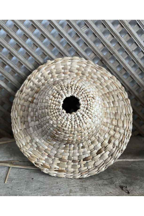 Hasır Şapka Avize Bohem Rustik Avize 32 Cm (BEYAZ DUY DAHİL) Adet Fiyatı - 5