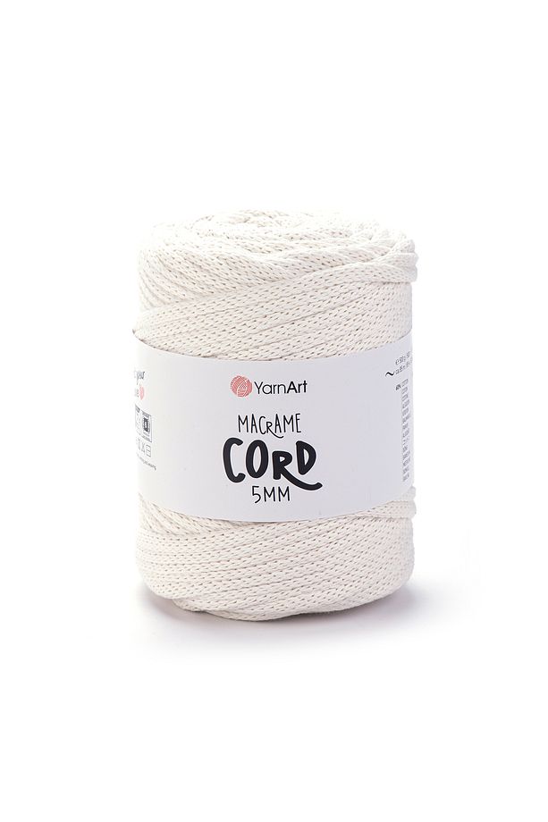 Macrame Cord 5 Mm - Makrome El Örgü Ipi Açık Krem-752 - 1
