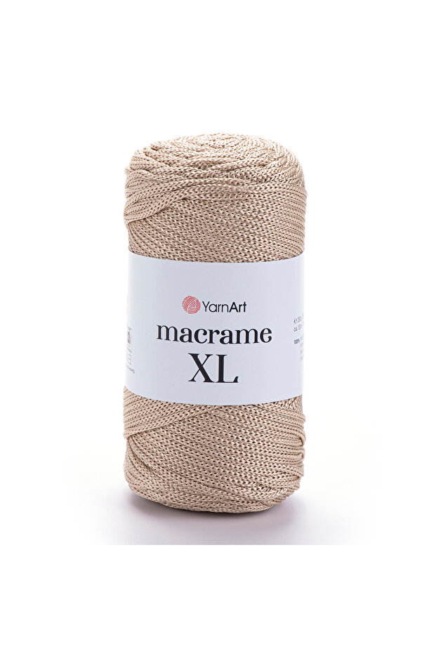 Macrame Xl - حبل مكرامية محبوك يدويًا باللون البيج الرملي-166