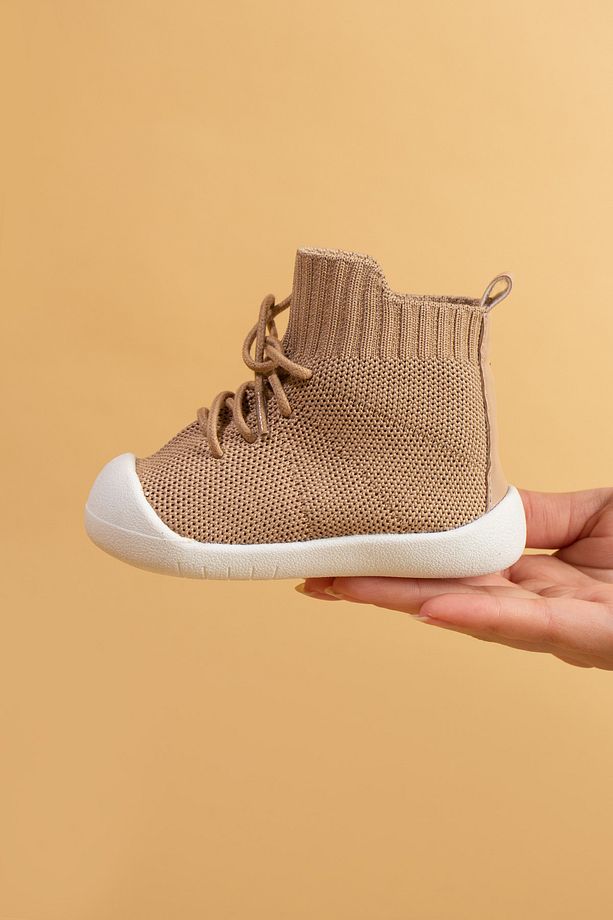 Berbera Unisex Çocuk&bebek Ayak Parmak Koruyucu Kaymaz Ortopedik Taban Kahve Ilk Adım Botu Çocuk Bot - 7