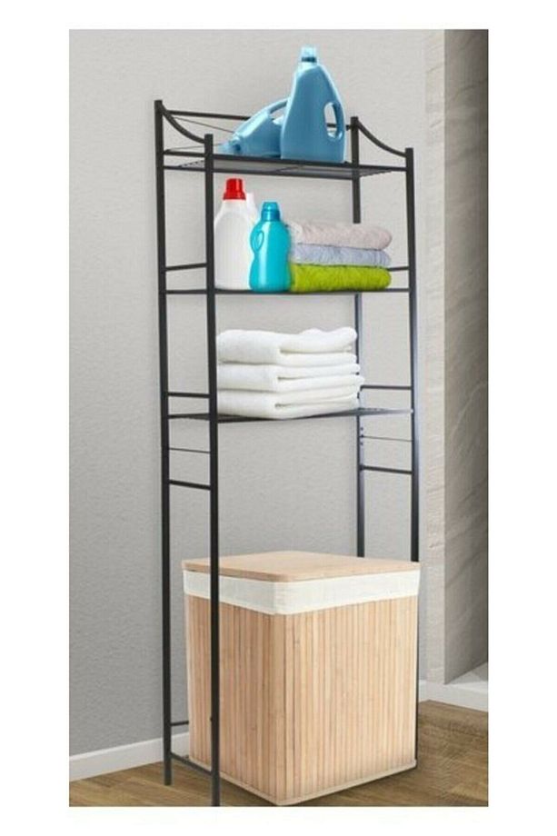Retodesing Metal Wc Arka Rafı, Banyo Klozet Rafi, Kağıtlık - 2