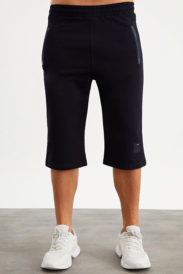 201762 Cep Nakış Detaylı Erkek Kapri - 2