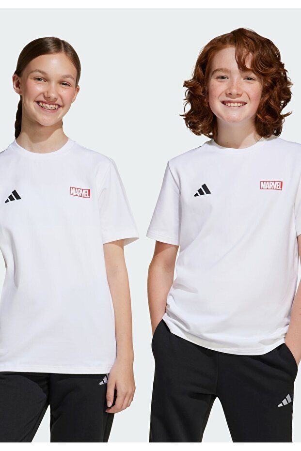 Baskılı Beyaz Erkek Çocuk T-Shirt JF3636-J MRVL MS GFX T - 8